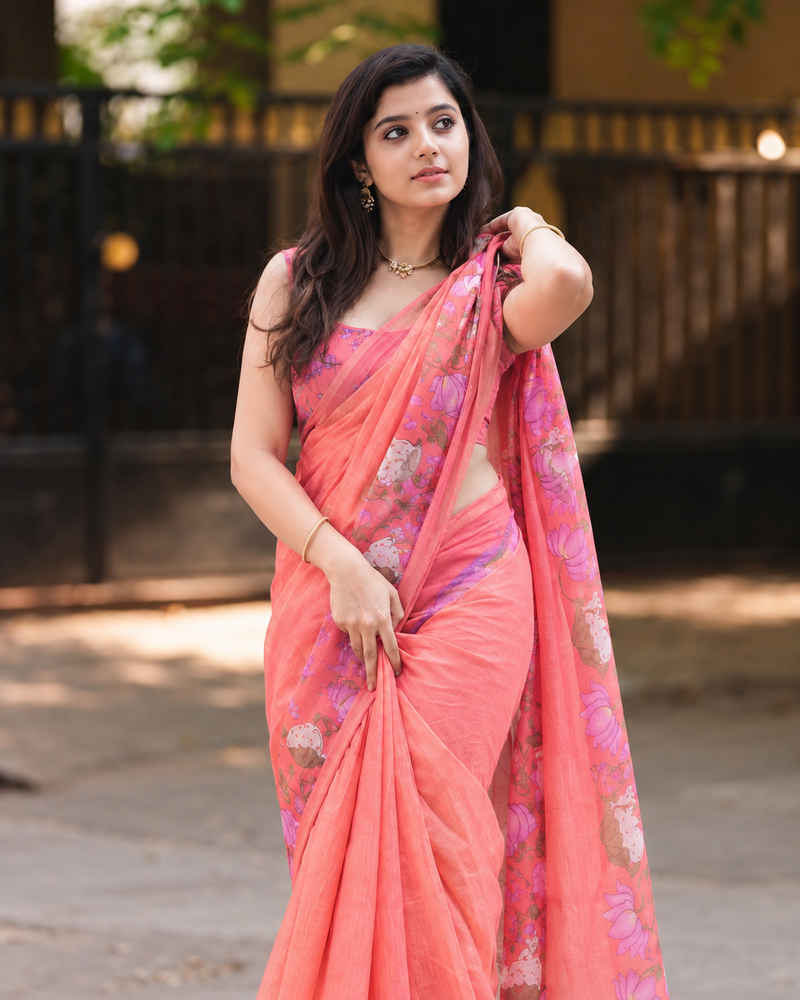 Linen Saree