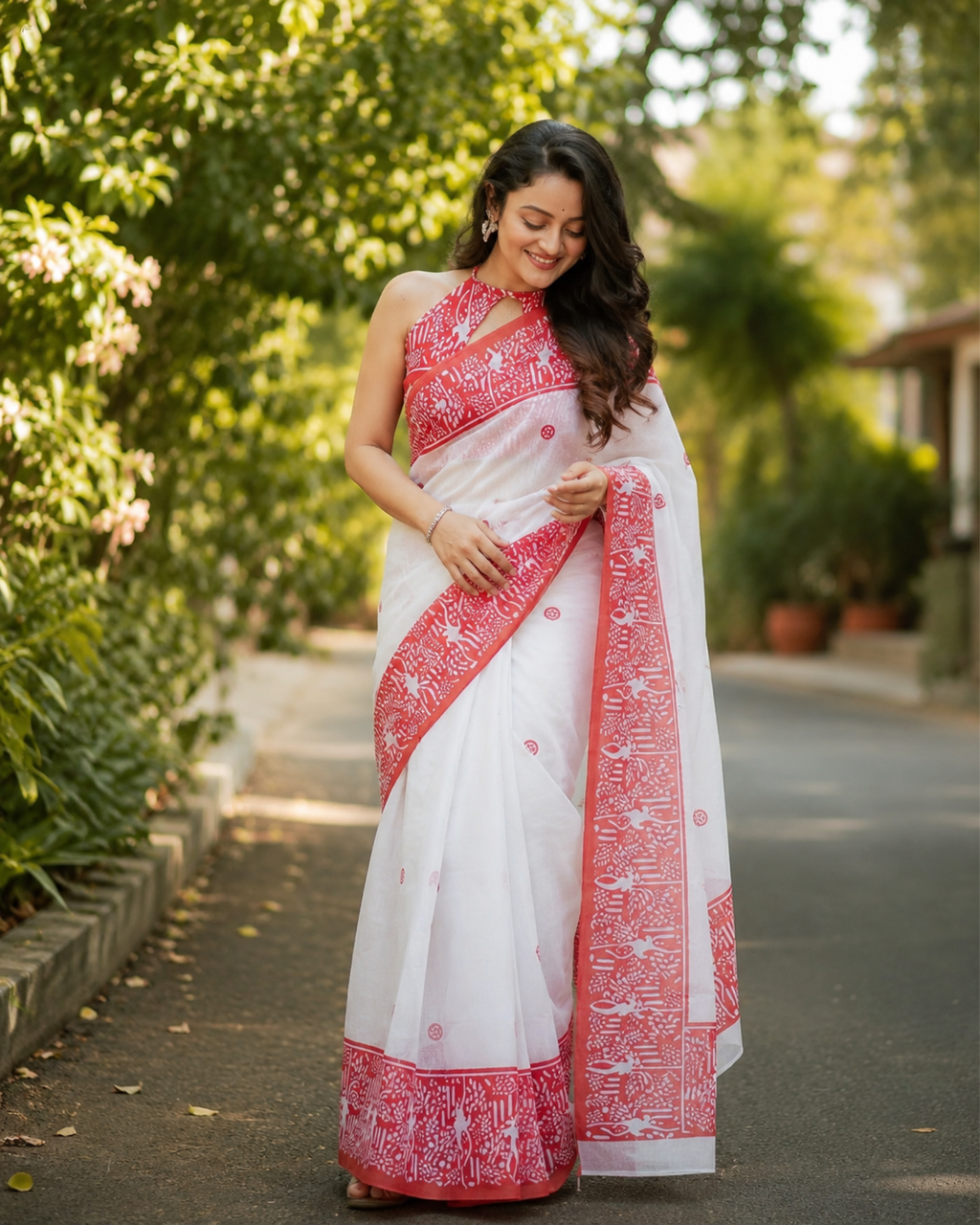 Crimson Heritage Chanderi Saree