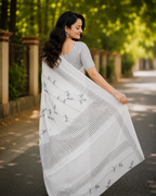 Ivory Mist Chanderi Saree