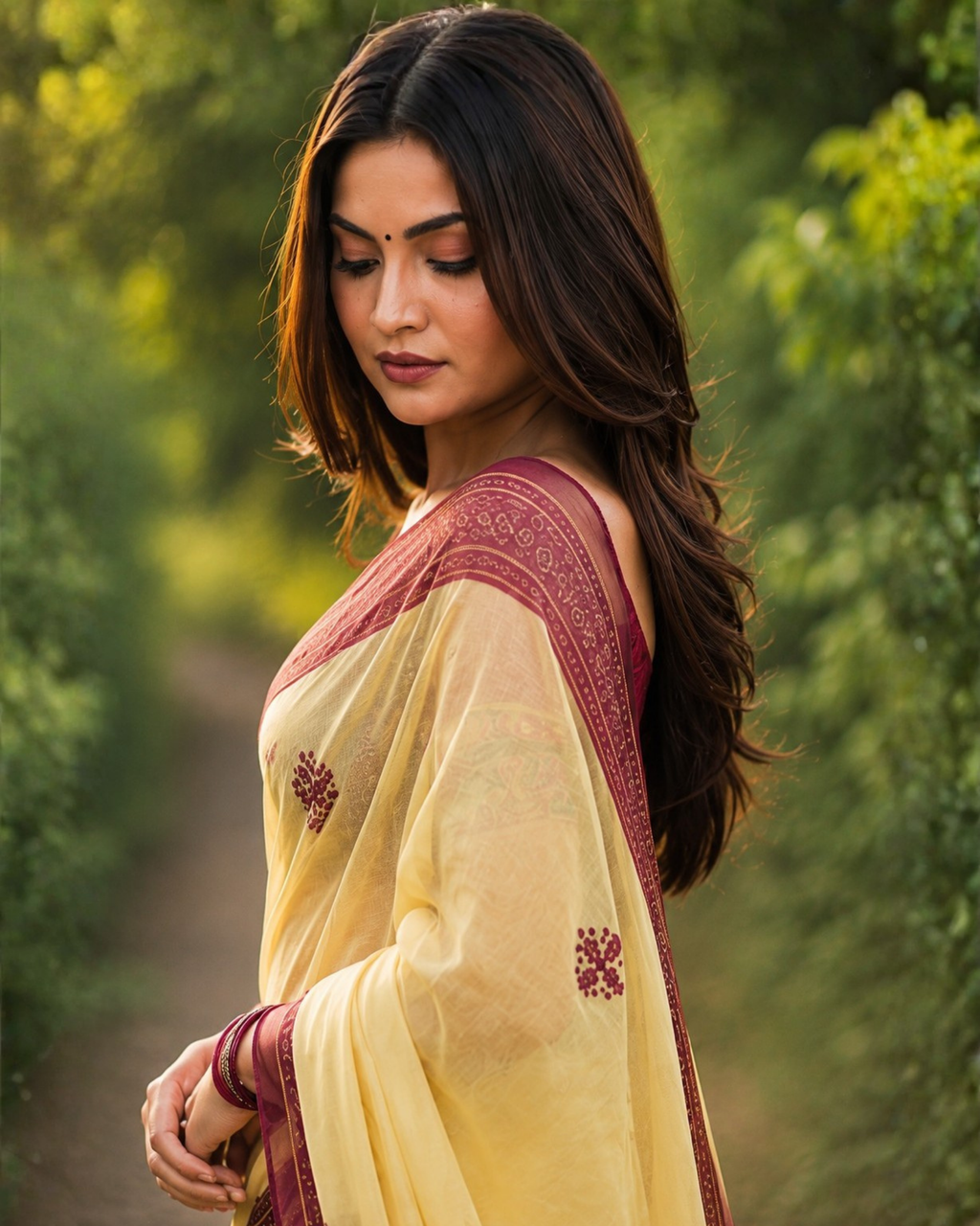 Maroon Heritage Chanderi Saree