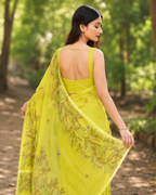 Citrus Vine Chanderi Saree
