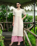 Ivory Blush Belted Tunic Set
