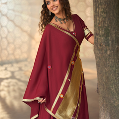 Royal Maroon Zari Stripe Chaniya Choli