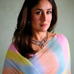 Pastel Rainbow Leheriya Chiffon Saree