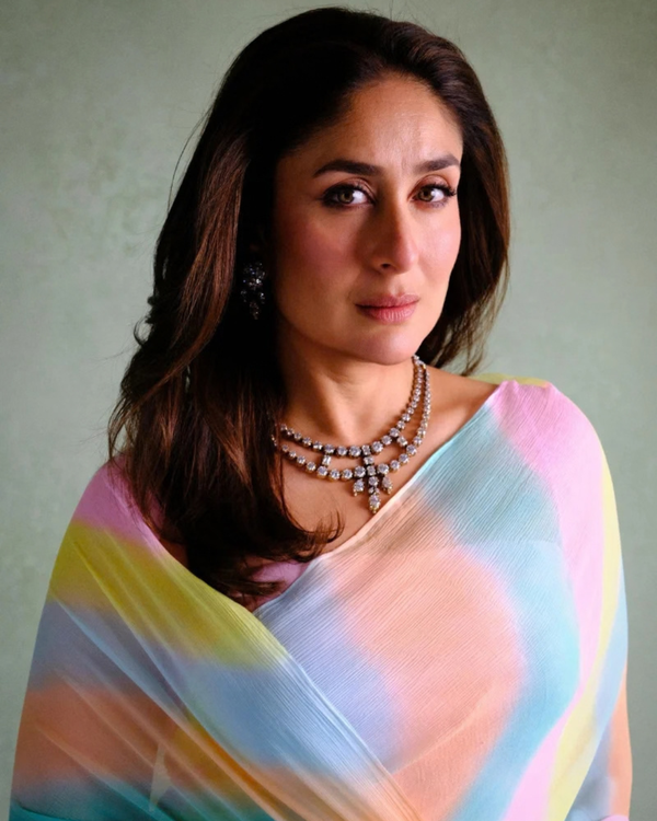 Pastel Rainbow Leheriya Chiffon Saree
