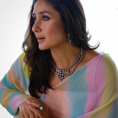 Pastel Rainbow Leheriya Chiffon Saree