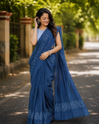 Indigo Grace Chanderi Saree
