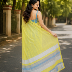 Sunbeam Stripe Chanderi Saree