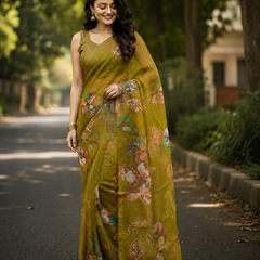 Olive Garden Chanderi Saree