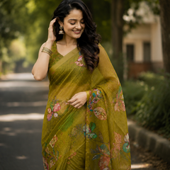 Olive Garden Chanderi Saree