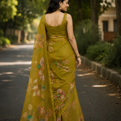 Olive Garden Chanderi Saree