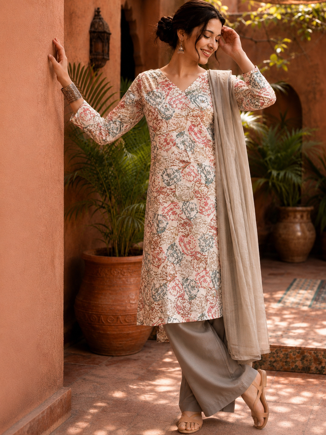 Ivory Bloom Dress Set