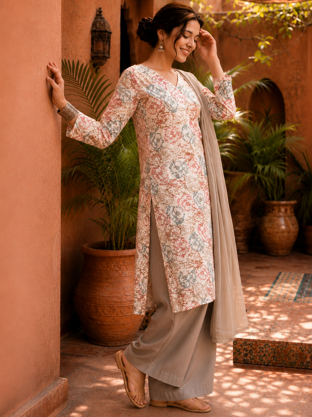 Ivory Bloom Dress Set