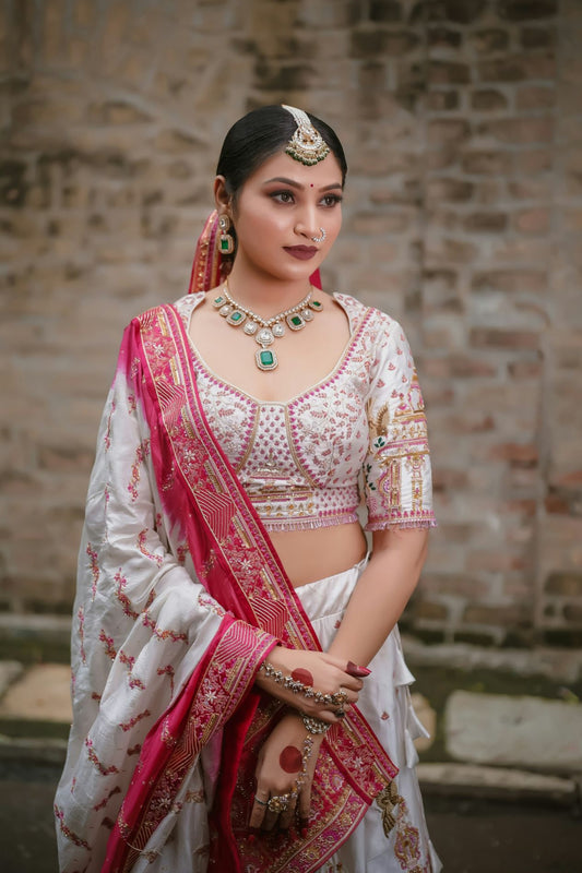 Rani Pink Silk Woven Banarasi Saree
